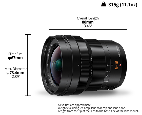 H-E08018 LUMIX G Vidvinkelobjektiv