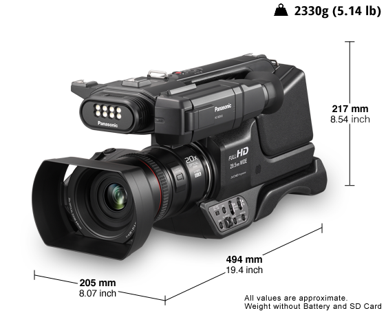 HC-MDH3E FHD Professionell Videokamera