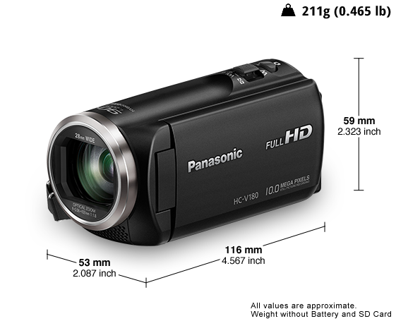 HC-V180EG-K HD Videokamera