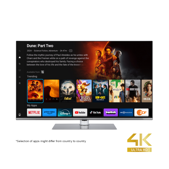 Foto av Panasonic W63 Series LED 4K Ultra HD TV som drivs av TiVo