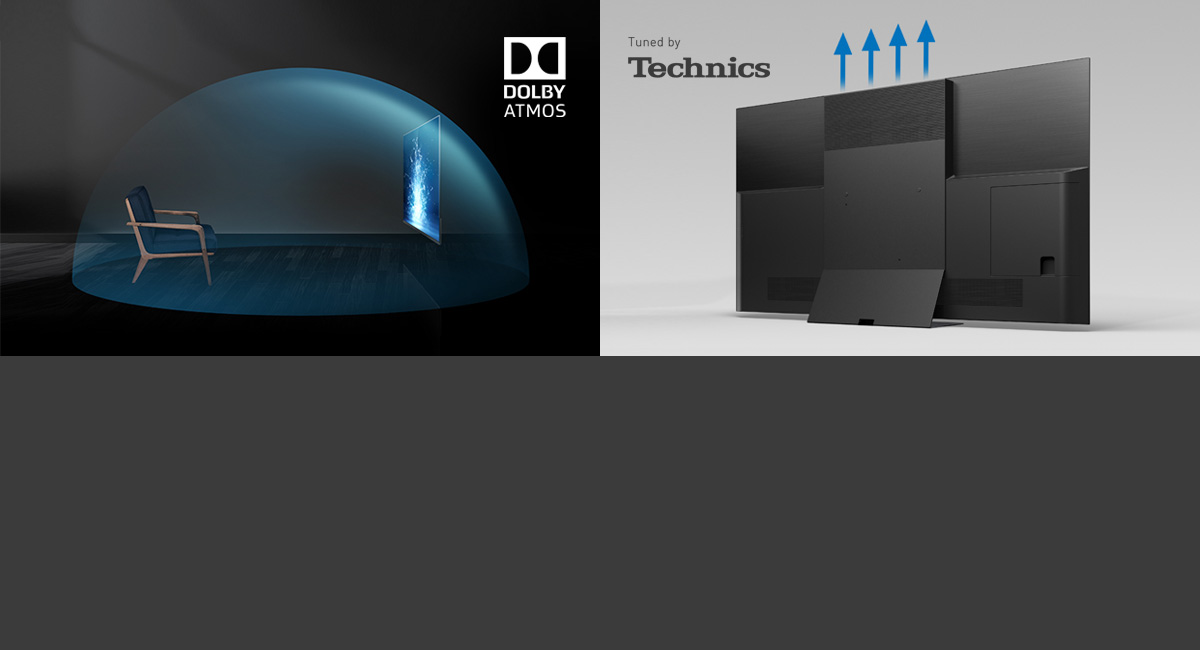 Inbyggda uppåtriktade högtalare med Dolby Atmos®