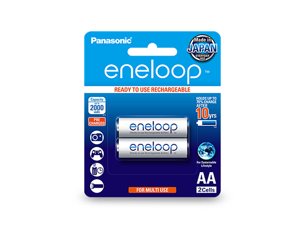Photo of eneloop AA Ni-MH Pre-Charged Rechargeable Batteries, 2-Pcs