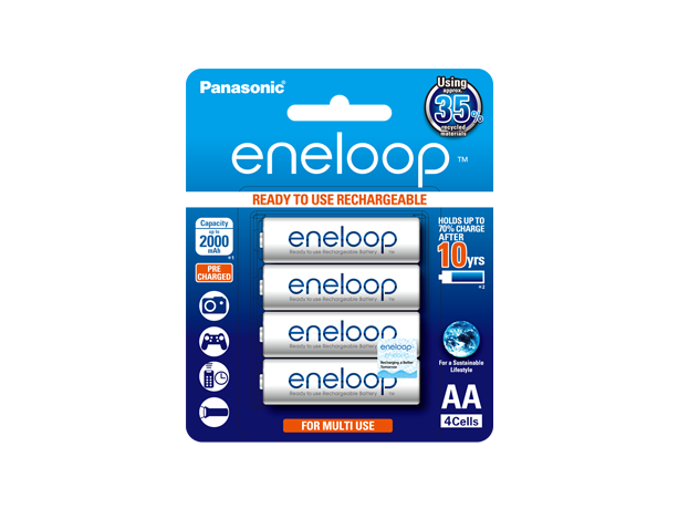 Photo of eneloop AA Ni-MH Pre-Charged Rechargeable Batteries, 4-Pcs