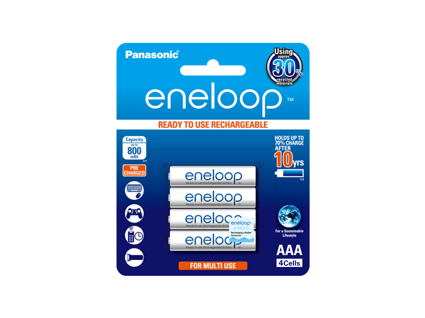 Photo of eneloop AAA Ni-MH Pre-Charged Rechargeable Batteries, 4-Pcs