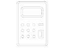 Calculator feature logo for the Panasonic CR2032 Lithium Coin Battery, 2-Pcs