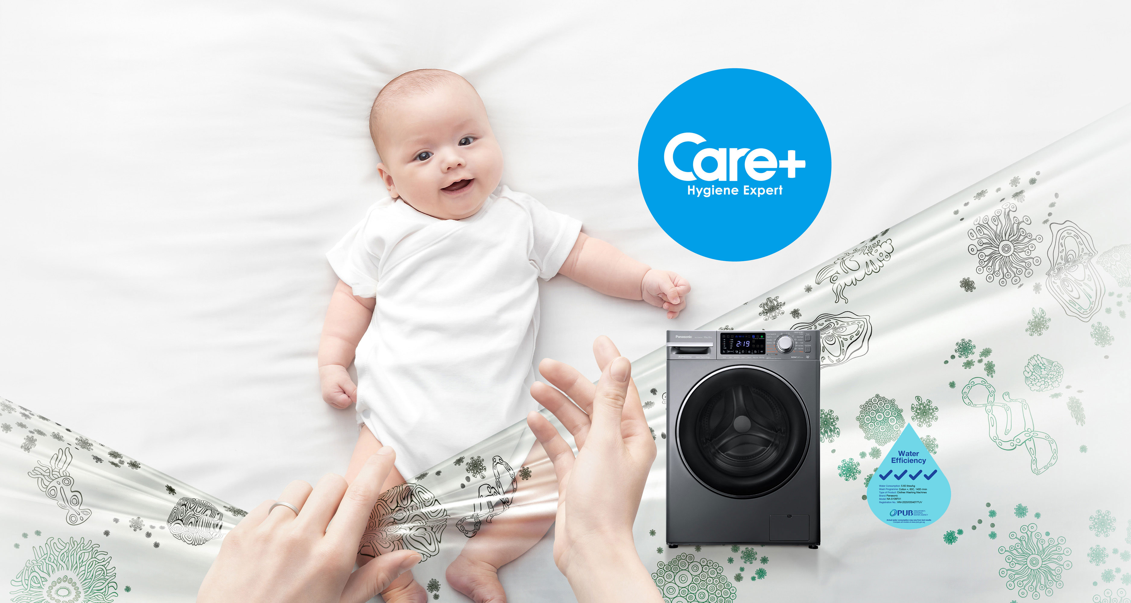 10kg/6kg Front Load Washer Dryer NAS106FX1LS Panasonic SG