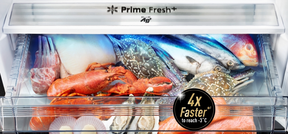 Faster Soft Freezing Keeps Food Fresh with Prime Fresh+