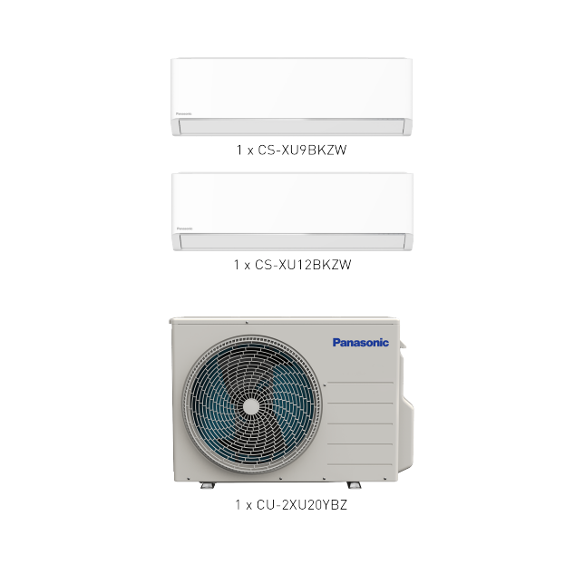 Photo of ZZP-SG0102B Panasonic XU Series Multi Split System-2 (BKZW) 9K + 12K BTU