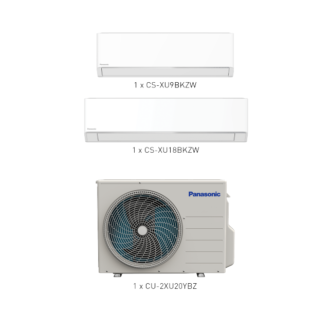 Photo of ZZP-SG0102C Panasonic XU Series Multi Split System-2 (BKZW) 9K + 18K BTU