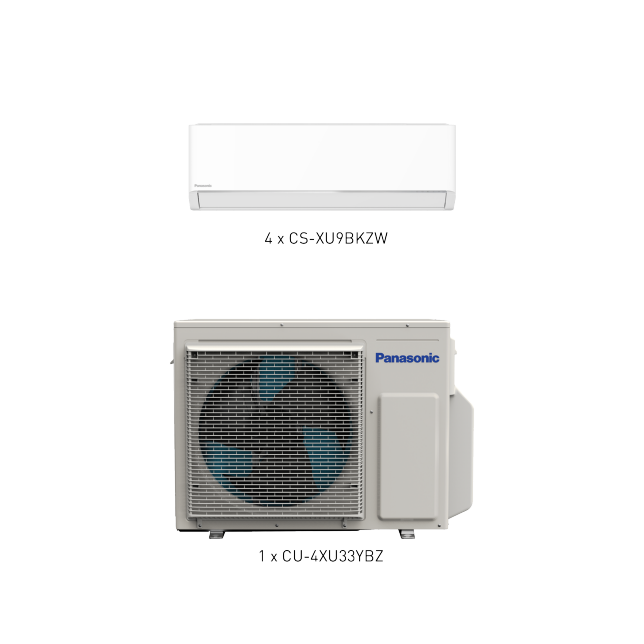 Photo of ZZP-SG0104A Panasonic XU Series Multi Split System-4 (BKZW) 9K + 9K + 9K + 9K BTU