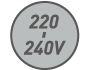 220–240 V