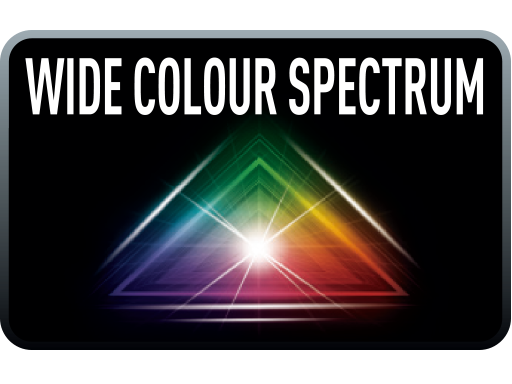 Širok barvni spekter