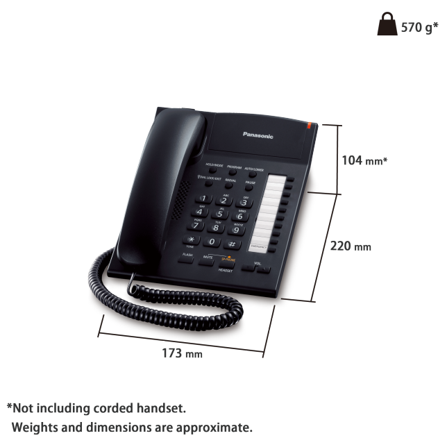 รูปของ ระบบโทรศัพท์แบบรวม KX-TS840MX : ดำ