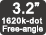 3.2-inch (8cm) 1620k-dot Free-angle LCD