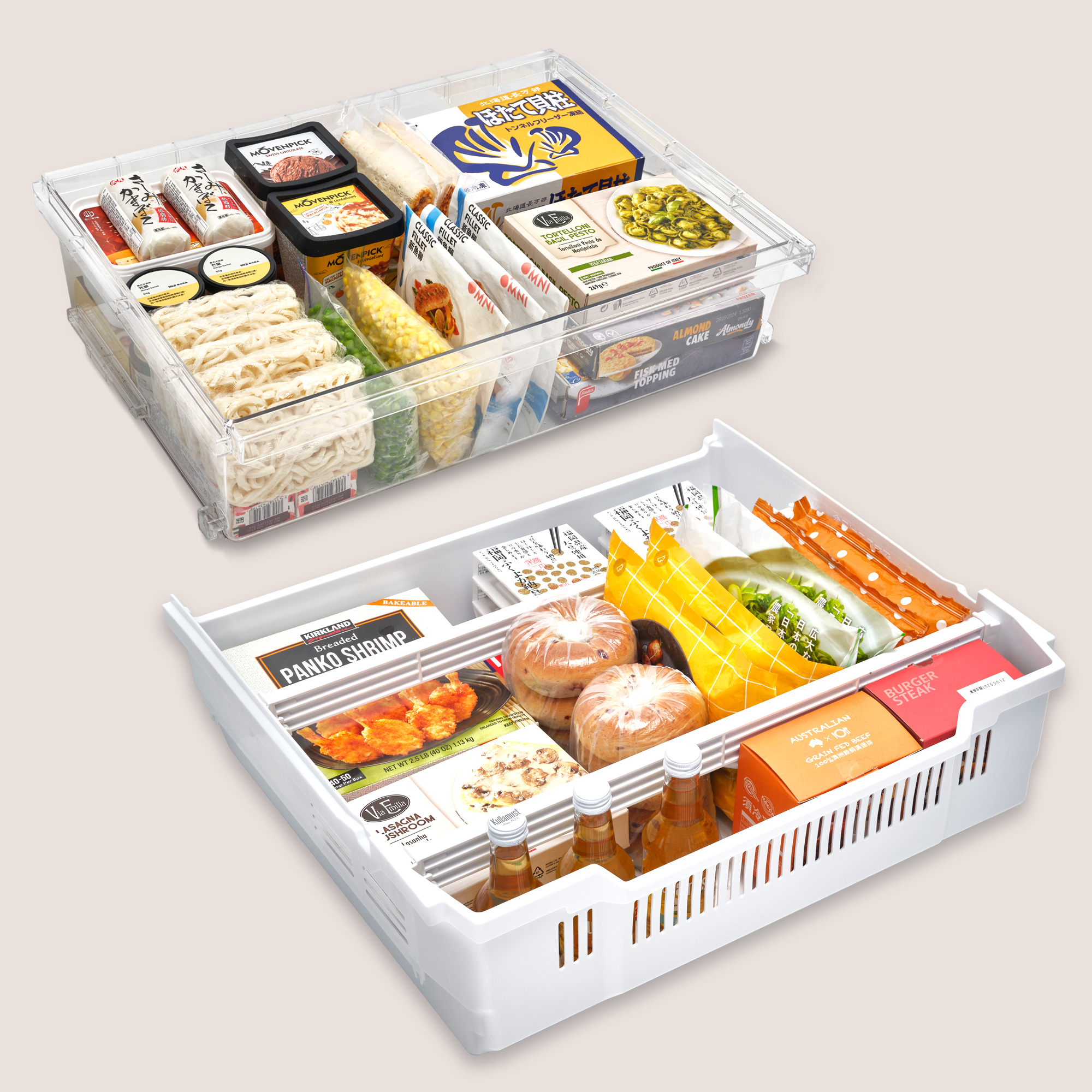 100%全開抽屜再加深 分層好擺放