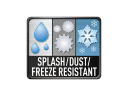 Dust, splash and freeze-resistant design