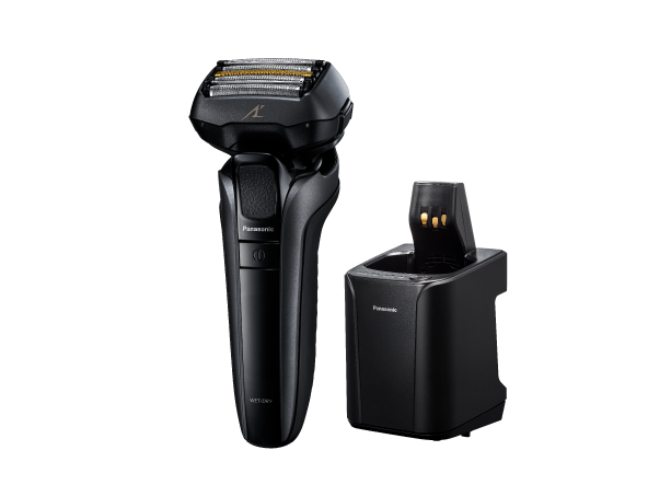 Фото Електробритва ES-LV9U з 5 лезами для сухого та вологого гоління з чутливим сенсором бороди й підставкою для заряджання