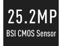 25.2 megapixels BSI CMOS sensor