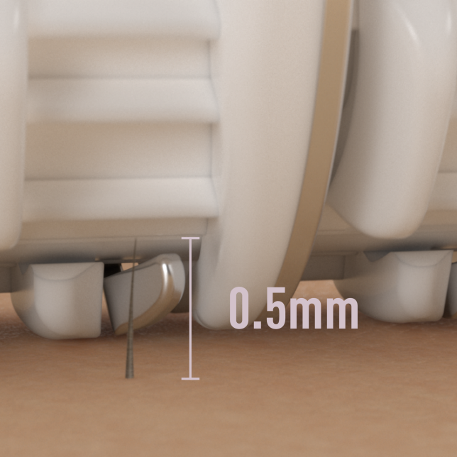 REMOVES HAIR AS SHORT AS 0.5MM