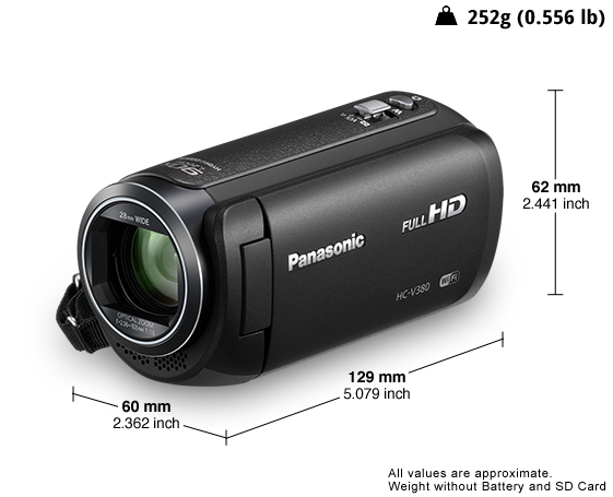 Full-HD Handheld Video Camera - HC-V380EB-K