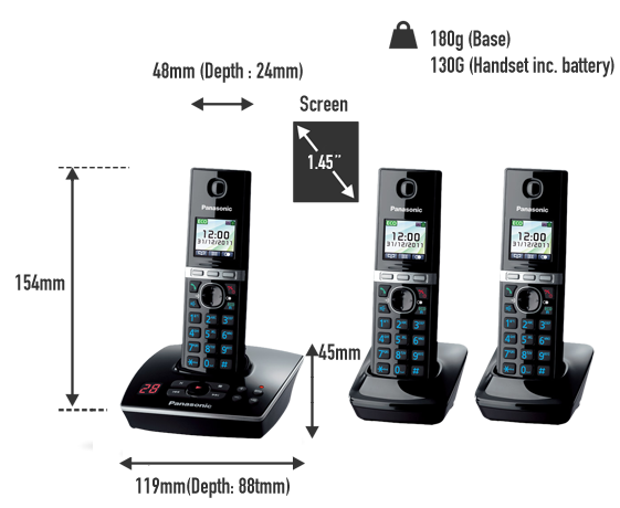 KX-TG8063EB DECT Cordless Telephone
