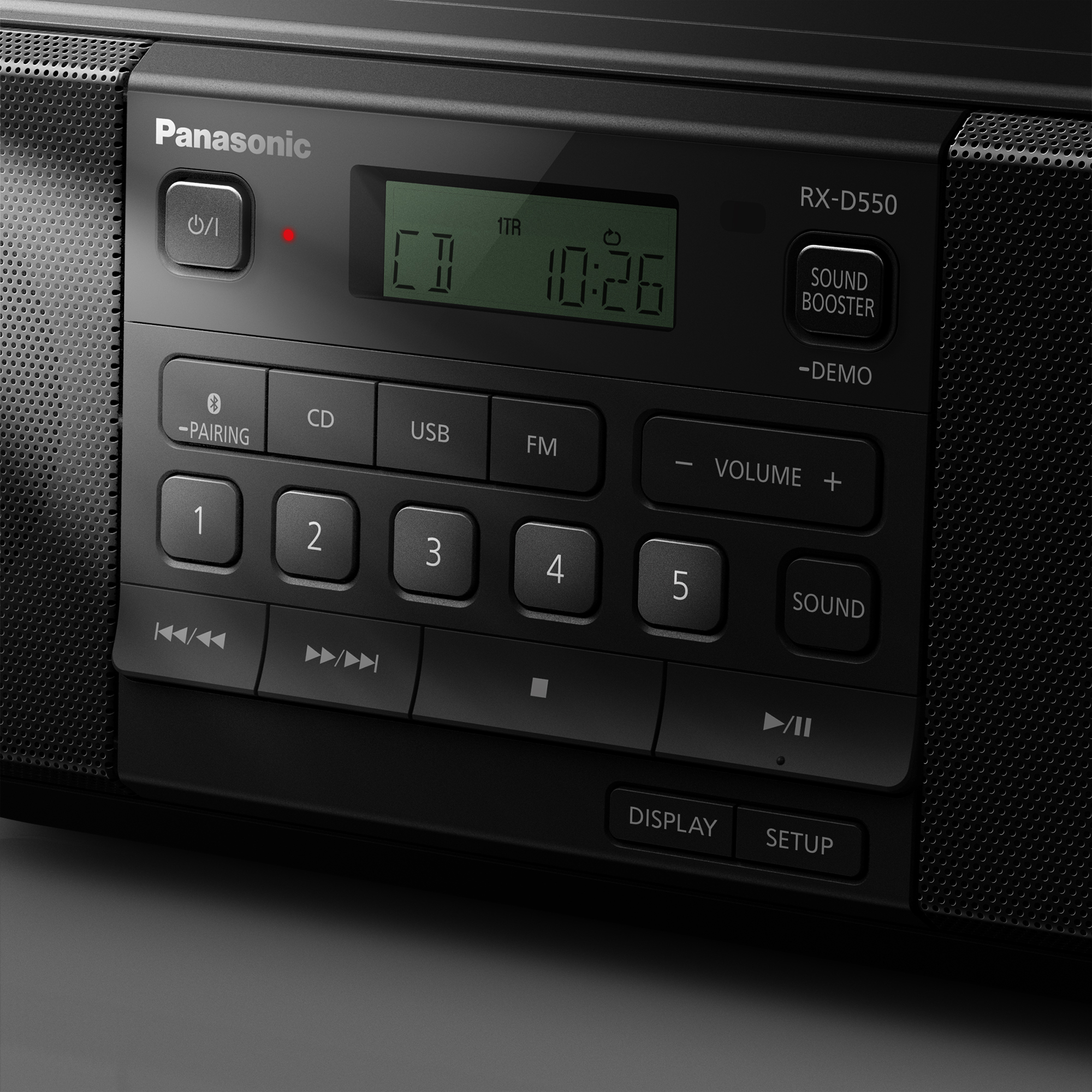 Panasonic »RX-D550E-K CD-« Boombox FM-Tuner, UKW mit RDS, 20 W 