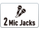 2 Mic Jacks