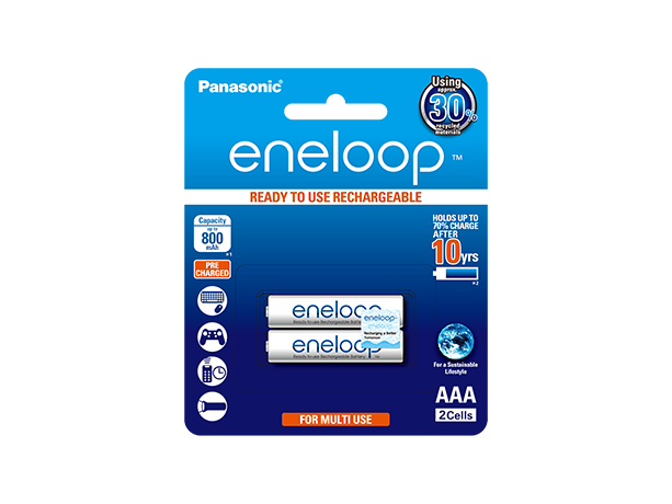 Hình ảnh của Pin sạc sẵn eneloop có thể sạc lại AAA Ni-MH, 2 viên sản phẩm