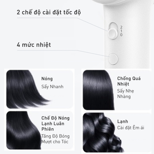 Nhiều chế độ cài đặt