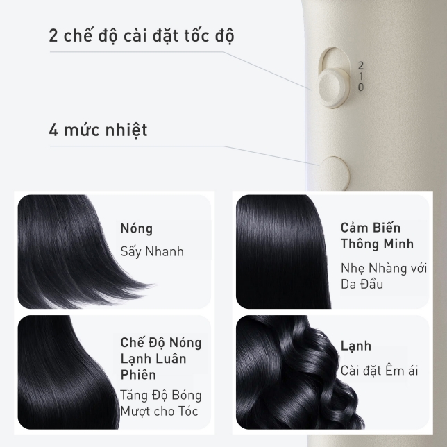 Nhiều chế độ cài đặt