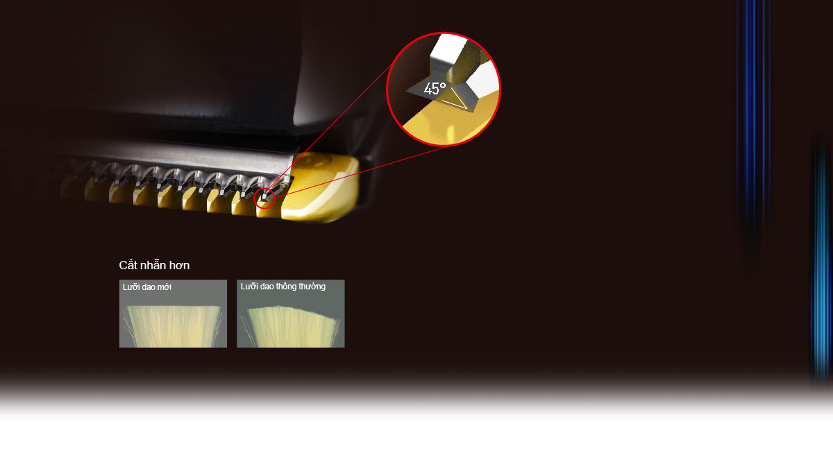 Lưỡi cắt sắc bén 45°