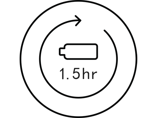 Sạc đầy trong 1,5 giờ