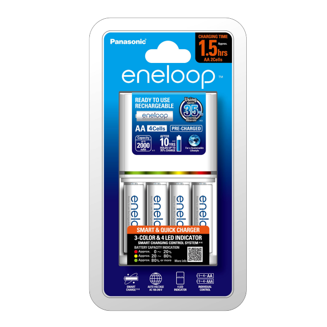 Hình ảnh của Bộ sạc pin eneloop nhanh & thông minh với đèn báo LED 3 màu sản phẩm