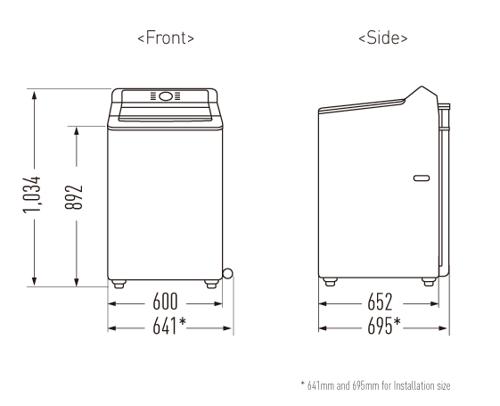 Máy giặt cửa trên Panasonic NA-F100A4GRV