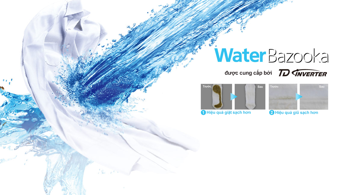 Xoáy nước siêu mạnh cho phép giặt sạch hiệu quả