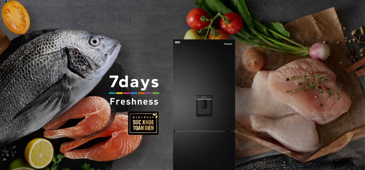 Tủ lạnh 2 cánh Panasonic ngăn đá dưới với công nghệ Prime Fresh+ giúp nấu các bữa ăn lành mạnh mỗi ngày