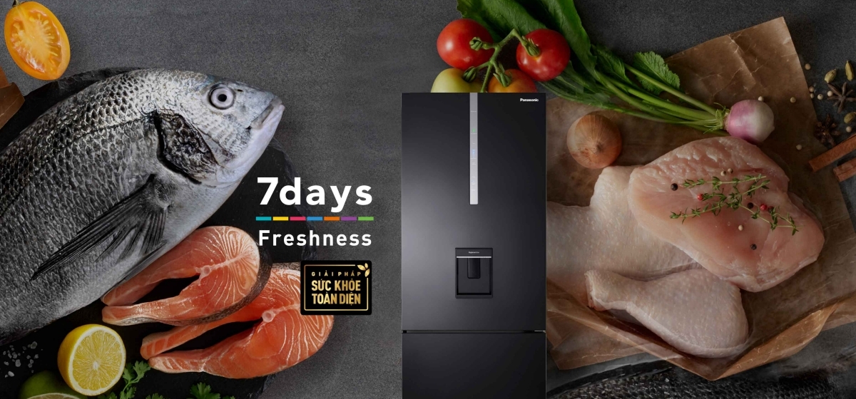 Tủ lạnh 2 cánh Panasonic ngăn đá dưới có tính năng cấp đông mềm nhanh hơn giúp bảo quản thực phẩm luôn tươi ngon