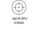 Diệt 99.99%* vi khuẩn