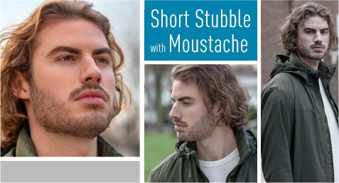 Kort stubb och mustasch