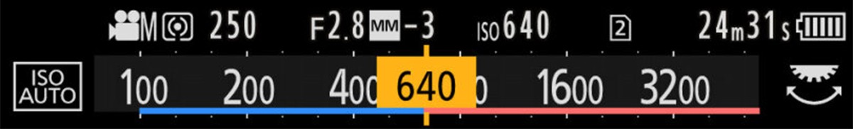 Dual Native ISO AUTO setting UI screen