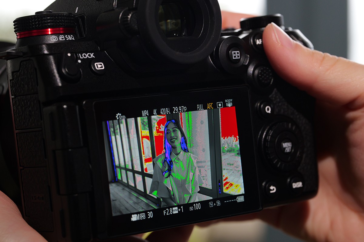 False Color displays brightness levels as colors