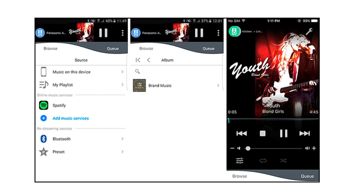 Take control of your wireless audio system  with the Panasonic music streaming app