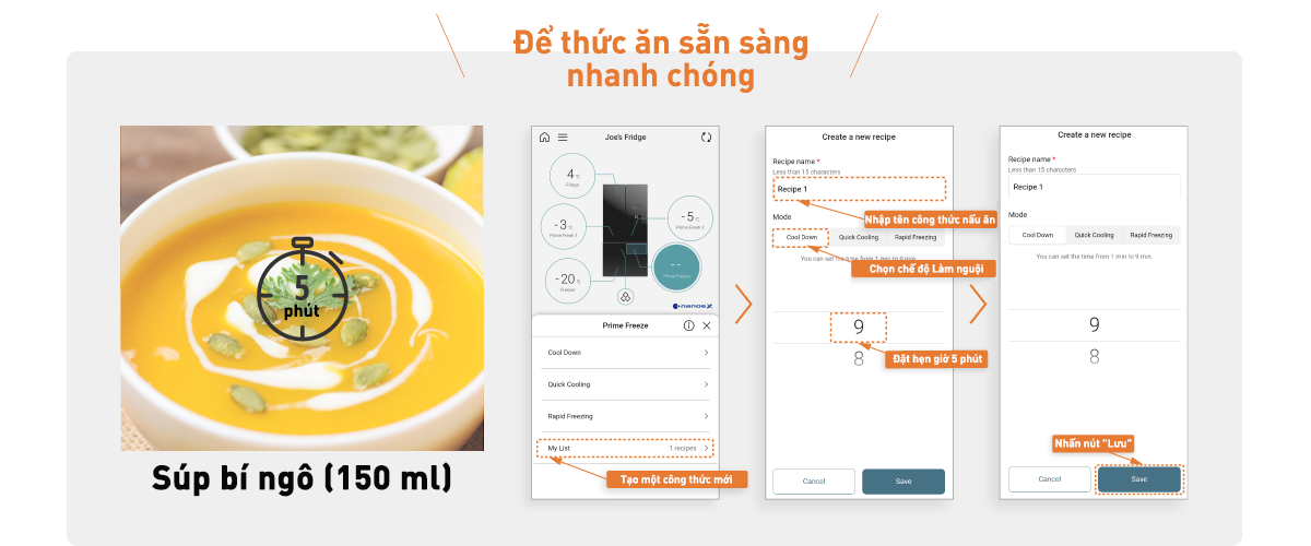 Cài đặt mục Công thức được đề xuất Cài đặt mục Công thức được đề xuất