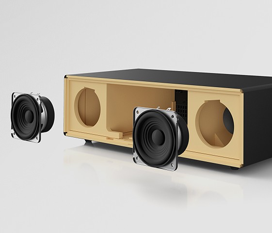 Dřevěná skříň přispívá k bohatšímu zvuku