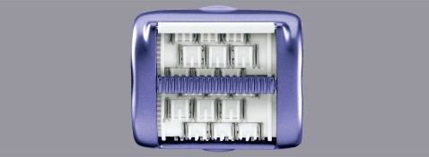 2-fach Epilierkopfsystem mit 48 Pinzetten