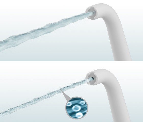 Dos chorros de agua para diferentes necesidades