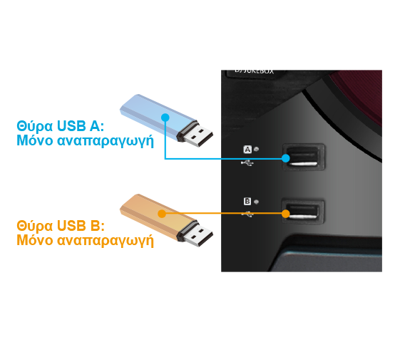 Διπλό USB (Μόνο αναπαραγωγή)