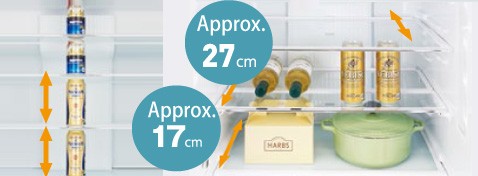 Tall, wide, and deep shelves