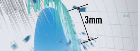 Extra-fine bristles with 3mm stopper