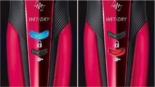 Power switch lock function Low battery/charge status light